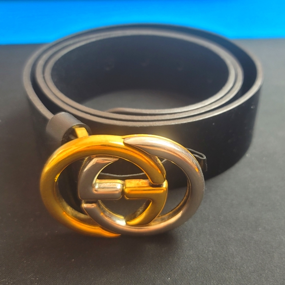 Gucci gold silver belt